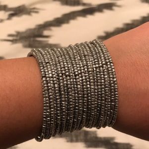 Silver bangle cuff